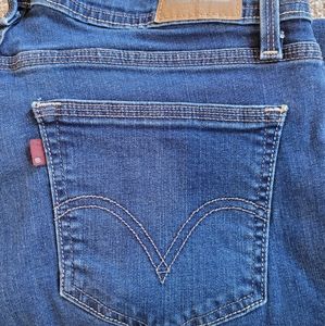 Women's Levi's 529 Curvy Bootcut Medium Wash Mid Rise Jeans Size 14 (33x25)
